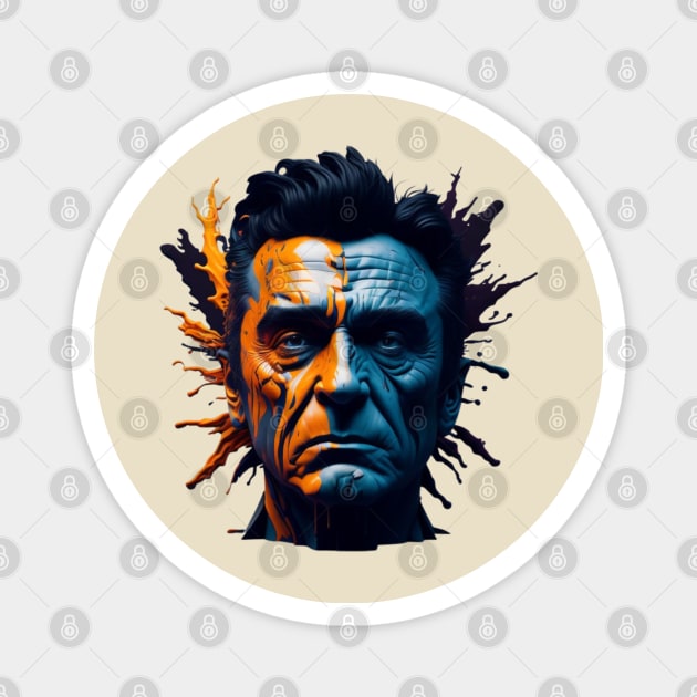 Johnny Cas 3D splash Art Magnet by Katab_Marbun